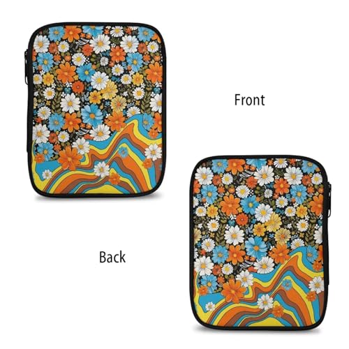 Kathyboom Hippie Flower Crochet Hook Case, Travel Carry Bag for Ergonomic Crochet Hooks Kits, Aluminum Crochet Hooks, Steel Crochet Hook and More, Lightweight - color: Hippie Flower