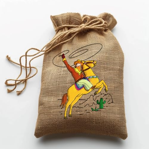 BENECREAT 4Sheets 53Pcs Cowboy Water Soluble Embroidery, 11.7x8.3inch Cowboy Boy Desert Scene Stick and Stitch Embroidery Paper Stabilizer for Shirts, Coats, Bags - style: Cowboy