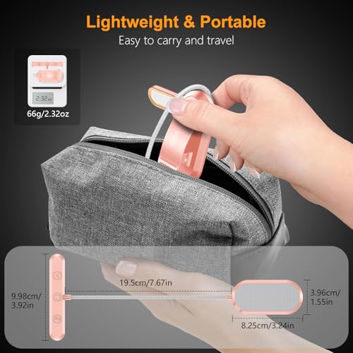 Gritin Rechargeable Book Light for Reading in Bed with 19 LED - color: Pink