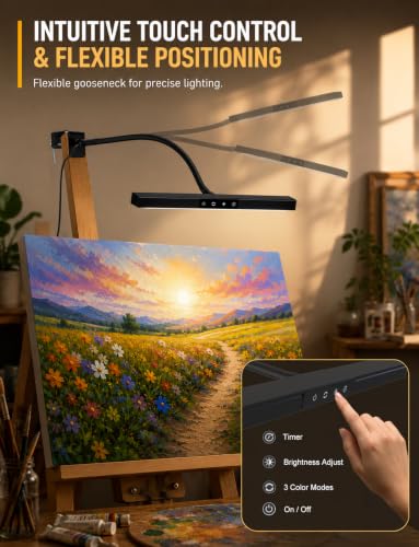 Easel Clip-On Light Art Lamp CRI 90+ for Painting Canvas