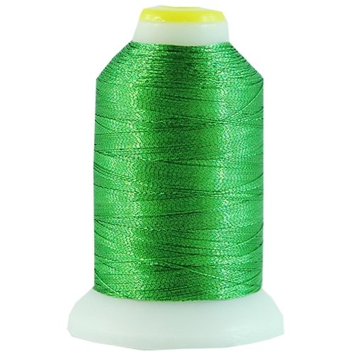 ThreadArt Metallic Embroidery Thread, 1000M, No. L63 - Green - color: Green