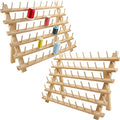New brothread 2X60 Spools Wooden Thread Rack - color: Wood Color - 2x60 Spools