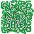 50 Pcs Iron on Numbers Patches for Fabric Tote Bags Hats Clothing Green - color: Green, size: Numbers Only