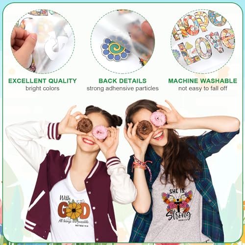 Estune 30 Pcs Retro Groovy Iron on Transfers Mama Boho Floral Heat Transfer Vinyl Vibes Iron on Decals Patches DTF Transfers Stickers Ready to Press for T Shirts Jacket Bag Hat DIY - style: Groovy