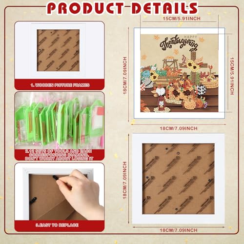 Trandraft 13 Pcs Seasonal Holiday Small Diamond Art Kits for Adults Craft - style: Novel Style