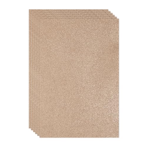 PATIKIL 2mm(1/10") Thick Non Adhesive Glitter Foam Sheet 16x24inch(40x60cm) Brown, EVA Shiny Foam Board for Craft, 6 Pcs - color: Brown