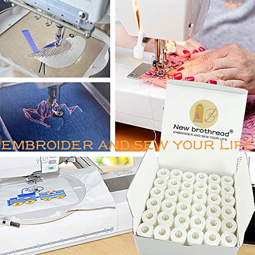 New brothread 144pcs Size A SA156 Prewound Bobbin Thread -White - color: White SA156 90WT