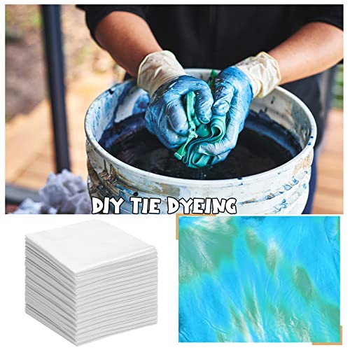 Mixweer 300 Pcs 4 x 4 Inches Cotton Fabric Squares Precut Quilting Fabric Bundles Solid Colors Quilt Material for DIY Craft Sewing Embroidery(White) - color: White