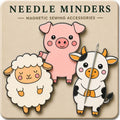 Kraftex Magnetic Needle Minder. Needleminder for Embroidery & Sewing. Cute Needlepoint Accessories. Magnetic Needle Holder for Cross Stitch. Cute Magnet Pin Gift - color: Farm Animals