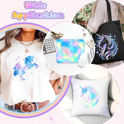 HTVSTD Holographic HTV Heat Transfer Vinyl 10pcs 12×10in Iron on Vinyl - color: Holographic