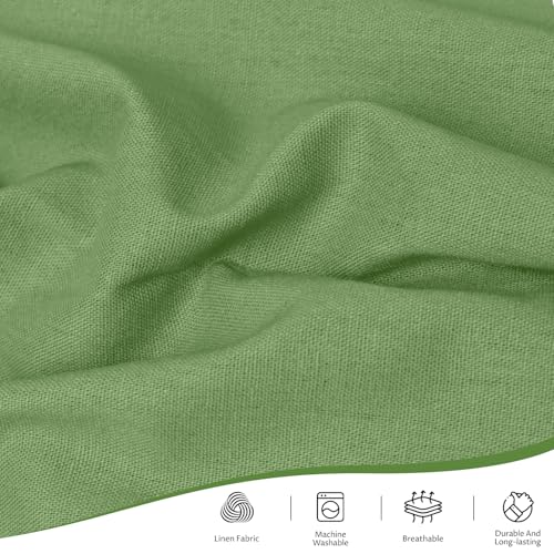 Linen Fabric | Natural Linen Cloth | Embroidery, Sewing | Soft, Breathable | 59" Wide | 50% Linen, 50% Rayon | Hemp, Jute, Needlework, Lining(1Y, Grey) - color: Grey, size: 1 Yard
