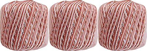 ThreadArt 100% Cotton Crochet Thread Size 10, Variegated Desert Sands - color: VARIEGATED DESERT SANDS, size: SIZE 10 - 3 PACK