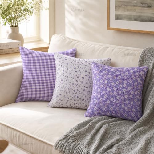 AUEAR, 56 Pack Quilting Fabric 10"X10" Cotton Fat Squares Sheets Printed Floral Supplies for Sewing Patchwork Scrapbooking DIY Craft(8 Colors) - color: Style D, size: 56 Pack