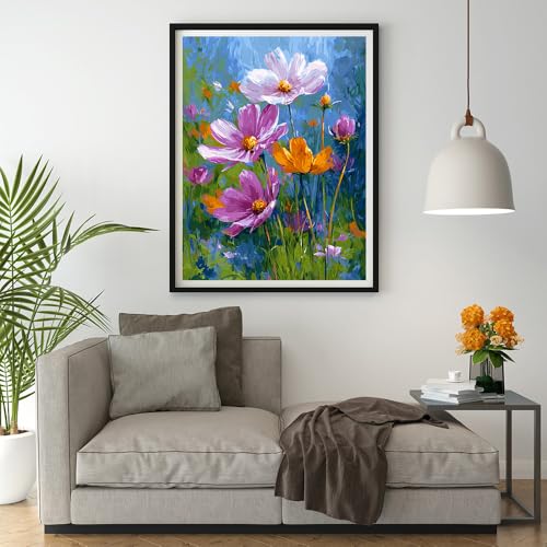 Moohue 14 ct Counted Cross Stitch Kits for Adults Flowers Cross Stitch Patterns Stamped Printed Cross Stitch Kits (Flowers 10) - color: Flowers 10