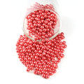 YouLuo 200Pcs Glass Pearl Beads for Jewelry Making,Glass Beads for Bracelet - color: Light Siam Red, 6mm
