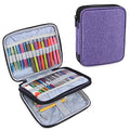 Teamoy Crochet Hook Organizer Case, Empty Crochet Hook Holder, Purple - color: Purple