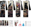 VIGEGU 4 Pack Gothic Style Cross Stitch Bookmark Kits for Adult Beginners - color: Gothic style Cross Stitch Bookmark