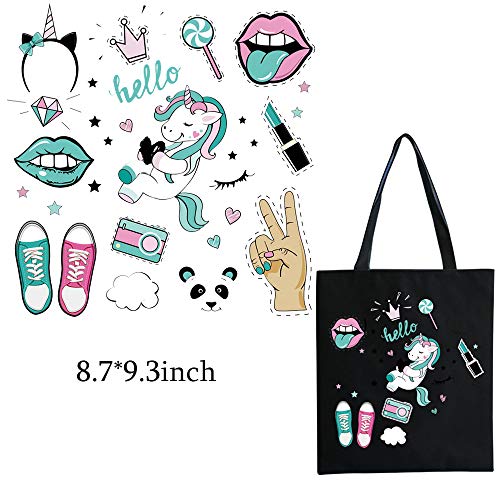 Kids Iron on Patches Appliques Stickers Summer Travel Series Cartoon Heat Transfer Stickers for Clothing, Jeans, Bag, Shoes,T-Shirt with A-Level Washable DIY 4PCS 60+ Patterns - color: Summer