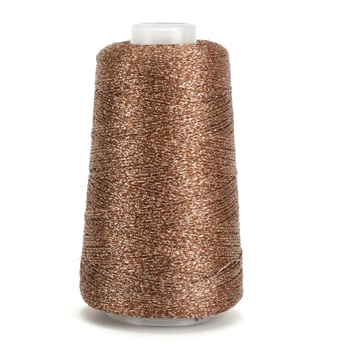Metallic Crochet Thread, 80g Lurex Yarn for Charms(Bronze) - color: Bronze