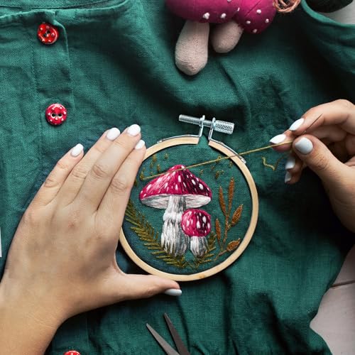 Caydo 6 Pieces 3 Inch Embroidery Hoop with Metal Screw - style: 3 INCH