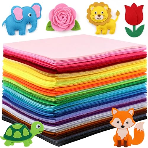 Moukeren 240 Pcs 10 x 16 Inch Felt Sheets, Rainbow - color: Rainbow, size: 10 x 16 Inch