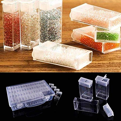 RZJZGZ 64 Grid Diamond Embroidery Box Plastic Diamond Painting Accessories