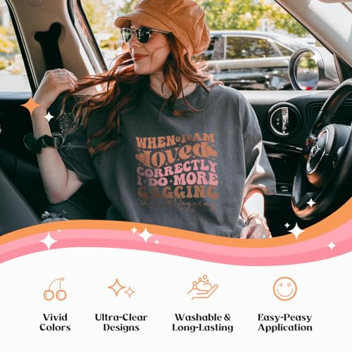 Kaciola 30 Sheets Sarcastic Quotes DTF Transfers Ready to Press, Humorous Iron on Transfers Stickers Funny Iron on Decals for T Shirts Hoodie DIY Crafts - color: Sarcastic