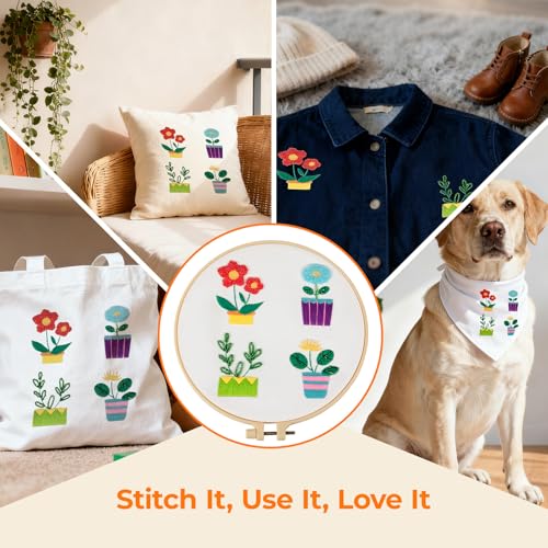 HTVRONT Sparkling Bead Embroidery Set, 3 Packs, for Senior Beginners - color: Potted Plant Mixed Embroidery