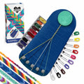 Choose Friendship Bracelet Making Kit – 20 Pre-Cut Threads, Portable Loom with Storage, Makes 8 Bracelets, Craft Gift for Kids Ages 8+, Dark Blue “Blueberry” - color: Blueberry