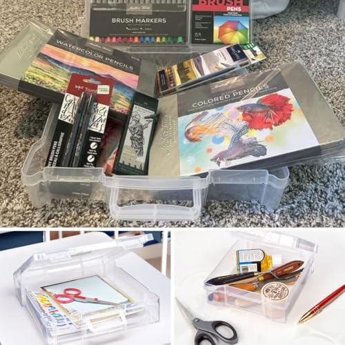 ArtBin 4-Piece Scrapbook Storage Set, Two 12x12 and Two 6x6 Boxes - size: 12" x 12" & 6" x 6" - 4-Piece Set (2 of Each)