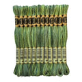 Magical Color Variegated Cross Stitch Thread Color Variations Embroidery Floss Pack, 8.7-Yard, Evergeen Forest, Pack of 12 Skeins