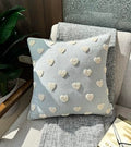 VAGMINE Embroidered Tufted Heart 18x18 Throw Pillow Cover, Robins Egg - color: Robins Egg-french Knots, size: 18" x 18" (Pack of 1)