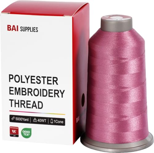 BAI Polyester Embroidery Machine Thread 5000 Yards Fuchsia Pink+73 - color: Fuchsia Pink+73