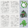 38Pcs Fierce Dinosaur Water Soluble Sewing Stabilizers