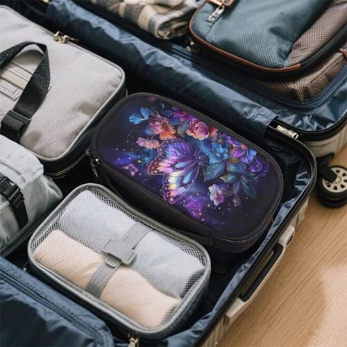 Butterfly Flowers Insulin Cooler Travel Case Insulated Diabetic Bag with Top Handle Medication Cooler Bag for Insulin Pens and Blood Glucose Monitor Supplies Easy to Use - color: Butterfly Flowers