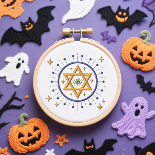 peacoblue Halloween Witchcraft Stick and Stitch Embroidery Patterns - color: Halloween witchcraft