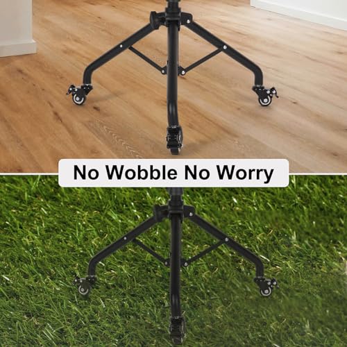 Tossbiss Laptop Tripod on Wheels with 2 Shelves