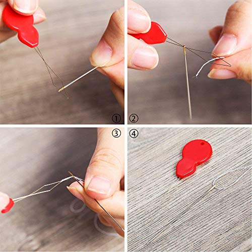 Extra Fine Thin Beading Embroidery Needles 40 Pcs - Long Straight Jewelry Making Needles with Threaders and Sewing Pin Cushion