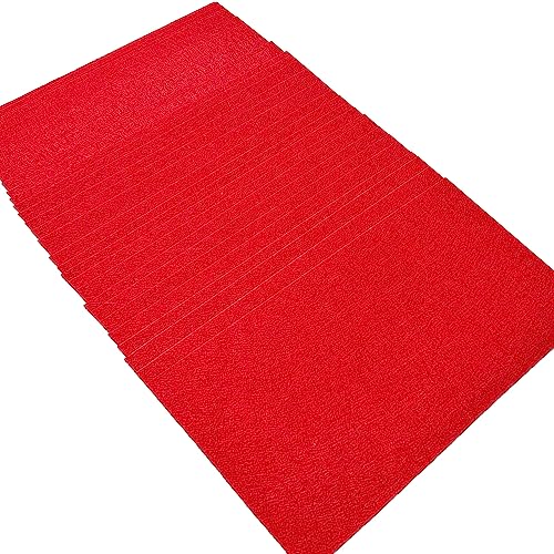 Jtnohx Self Adhesive Felt Sheets Adhesive Backed Felt Fabric Red 33Pcs - color: Red