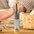 1 Set Pop-up Magnetic Sewing Needle Storage Boxes Portable Embroidery Needle Case DIY Handicrafts Sewing Tool Accessories (Yellow) - color: Yellow