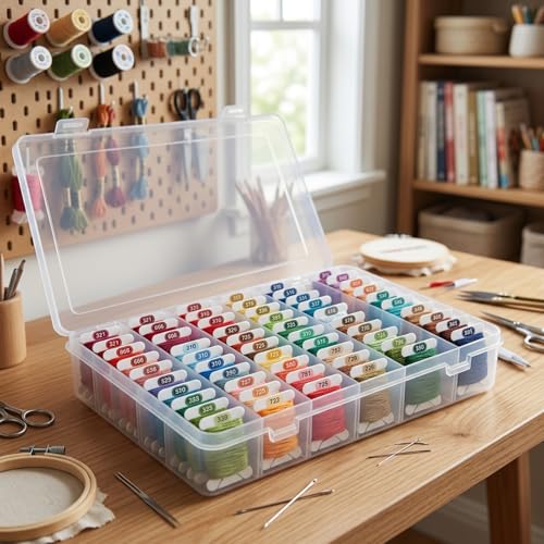 500PCS Thread Number Stickers, Embroidery Thread Organizer, Floss Drops for Craft Supplies, Embroidery Floss Organizer with Floss Labels, Embroidery Stickers for Needlework Projects