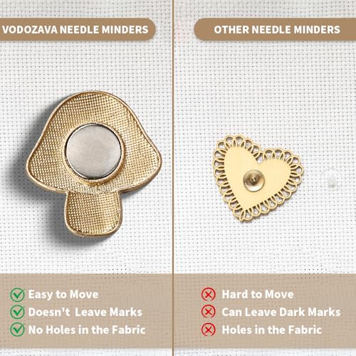 Needle Minder Magnet, Magnetic Needle Minder, Needle Minders Magnetic Cross Stitch Accessories, Magnetic Needle Holder, Life Tree, Butterfly, Cats, Owl, Heart (Mushroom) - size: Mushroom