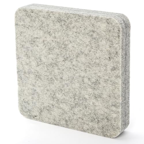 Nicunom 3 Pack Needle Felting Mat, Natural Wool Needle Felting Pad, 6x6x1 inch Felting Block for DIY Craft Felting Wool Projects, Thick and Firm