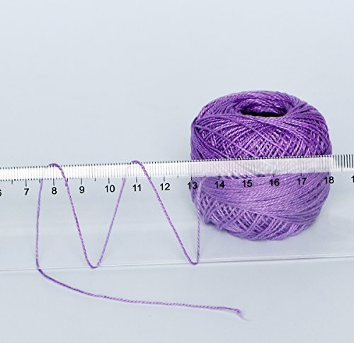 Crochet Thread Cotton Yarn Threads Balls 90 Balls Popular Rainbow Colors of Size 8 Le paon 95 Yards Balls 8550 Yards 100% Long Staple Cotton Mercerized Cotton