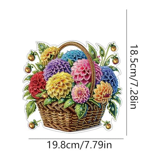 STGLCR Diamond Art Painting Kit for Adult,Flowers DIY Special Shaped Rhinestone Desk Placement Ornament,Home Stand Up Gem Painting Craft Kit,Gift,Double Sided. - color: Flowers