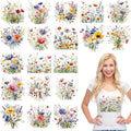 Flower DTF Transfers Ready to Press, Iron on Decals for T-Shirts - color: Flower097
