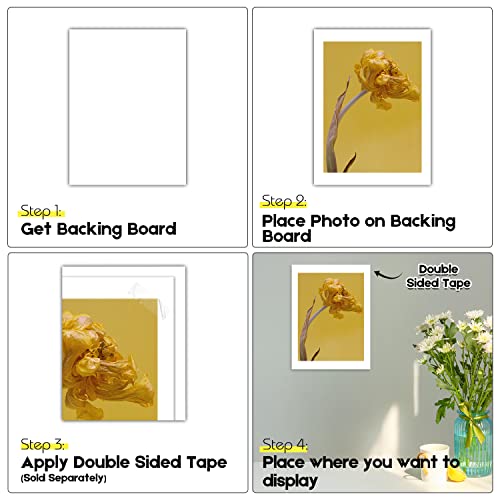 Golden State Art 18x24 White Backing Board, 10 Pack Backer Board for Print - size: 18x24