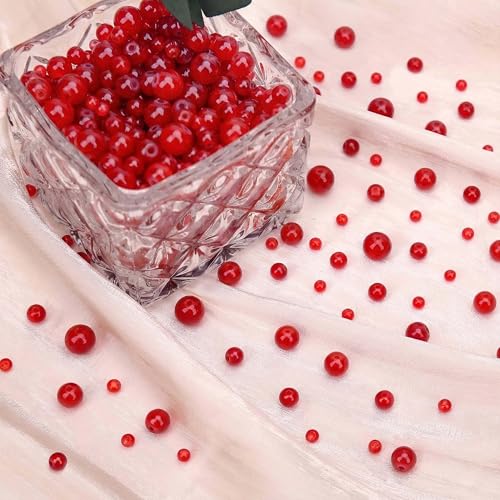400PCs 4mm Red Jade Glass Beads Bulk, Round Smooth Hole Glass Crystal Beads for Jewelry Making, DIY Bracelets, Necklaces, Bag Charms, Keychains and Craft Projects - color: Jade Red, size: 4MM