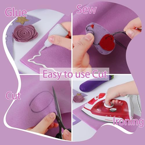 HaoFeiJH 6Pcs Felt Sheets 8"x20" (Neon Colour 12pcs) - color: Neon Colour 12pcs