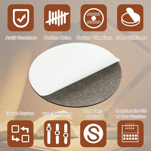PATIKIL 8.5 Inch Diameter Lamp Base Felt, 12Pack 3mm Thickness Round Soft Adhesive Non-Slip Anti-Scratch Backed Felt for Lamp Furniture DIY Craft, Coffee - color: Coffee, size: 8.5 Inch